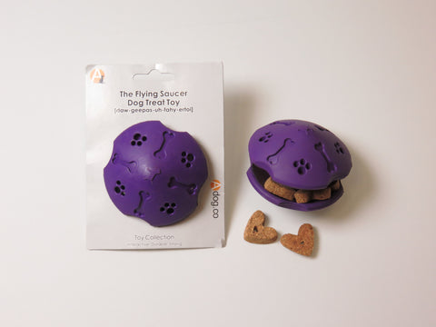 Adog Flying Saucer Dog Treat Chew Toy