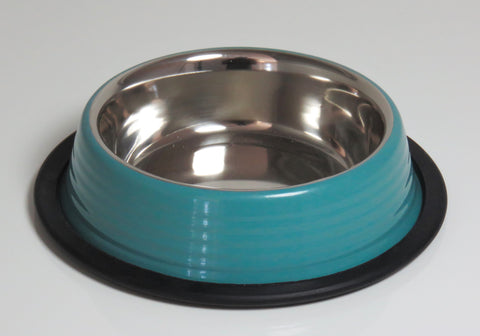 Adog Chicago Teal Stainless Steel Dog Bowl