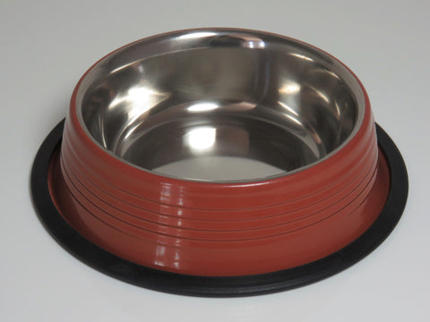 Adog Cinnamon Apple Red Stainless Steel Dog Bowl